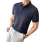 Chemise décontractée de bureau unie à manches courtes pour homme, effet rafraîchissant