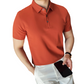 Chemise décontractée de bureau unie à manches courtes pour homme, effet rafraîchissant