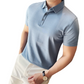 Chemise décontractée de bureau unie à manches courtes pour homme, effet rafraîchissant