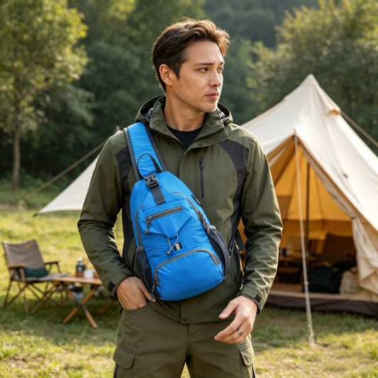 🎒⚡ PROMO FLASH 50% ! Sac Bandoulière Homme Sport Outdoor – Tissu Oxford Durable, Dos Respirant, Multi-Poches Organisation, Imperméable aux Éclaboussures 🌦️