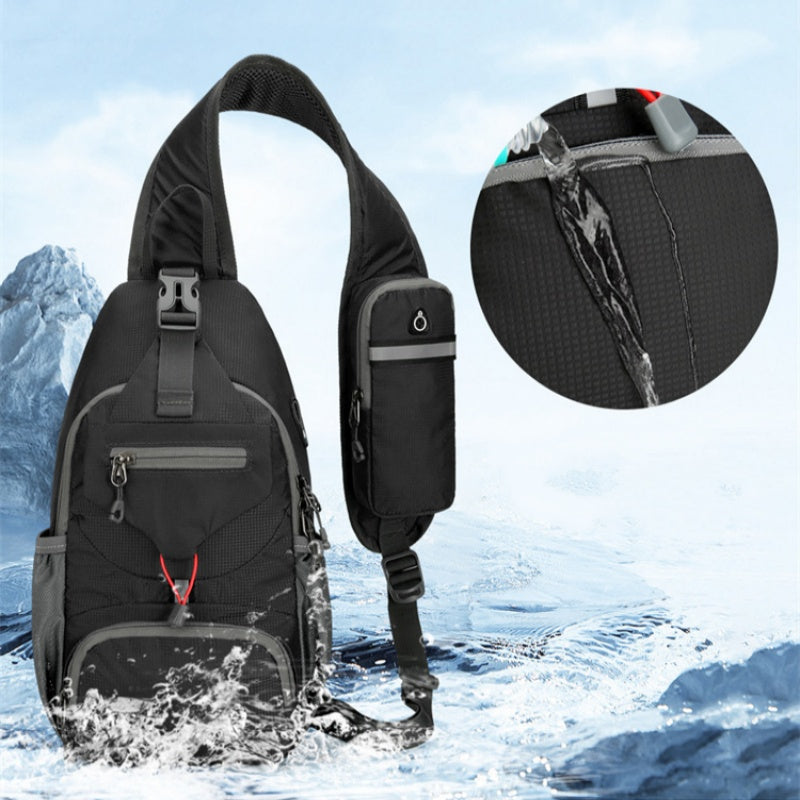 🎒⚡ PROMO FLASH 50% ! Sac Bandoulière Homme Sport Outdoor – Tissu Oxford Durable, Dos Respirant, Multi-Poches Organisation, Imperméable aux Éclaboussures 🌦️