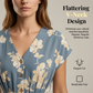 Robe mi-longue à col en V et imprimé floral pour femme, avec boutons