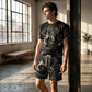 📢📢Nouveautés – 50 % de réduction!! Ensemble 2 pièces T-shirt imprimé et short pour homme