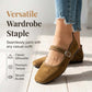 🥿🌿✨ PROMO -50% ! Ballerines Confortables en PU Aspect Daim avec Bride – Nouveau Style 2026, Souples & Élégantes (6 Couleurs, 36-43)