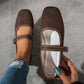 🥿🌿✨ PROMO -50% ! Ballerines Confortables en PU Aspect Daim avec Bride – Nouveau Style 2026, Souples & Élégantes (6 Couleurs, 36-43)