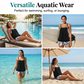 Tankini deux pièces pour femme, composé d'un haut et d'un short