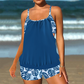 Tankini deux pièces pour femme, composé d'un haut et d'un short