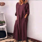 💥50 % DE RÉDUCTION !🔥Robe longue ample décontractée en coton et lin pour femme✈️