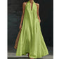 Robe longue élégante et décontractée à col licou pour l'été