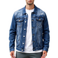 🧥 50% DE RÉDUCTION MAINTENANT ! 👖 Veste en jean délavé vintage pour homme décontractée – Design intemporel, tissu durable et poches fonctionnelles ✨