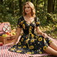 🌻Robe pour femme à manches bouffantes et imprimé
