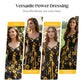 🌻Robe pour femme à manches bouffantes et imprimé