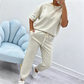 Ensemble décontracté à manches courtes pour femme (haut et pantalon)