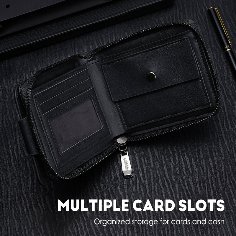 🔥Men's Vintage Compact Zipper Wallet