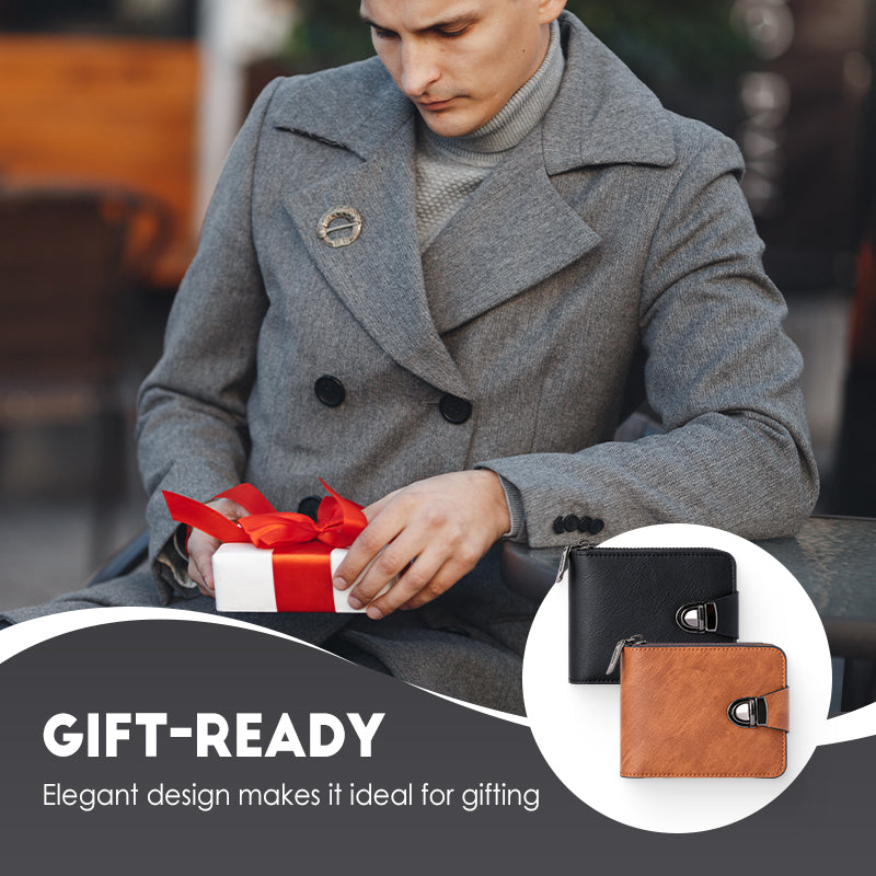 🔥Men's Vintage Compact Zipper Wallet
