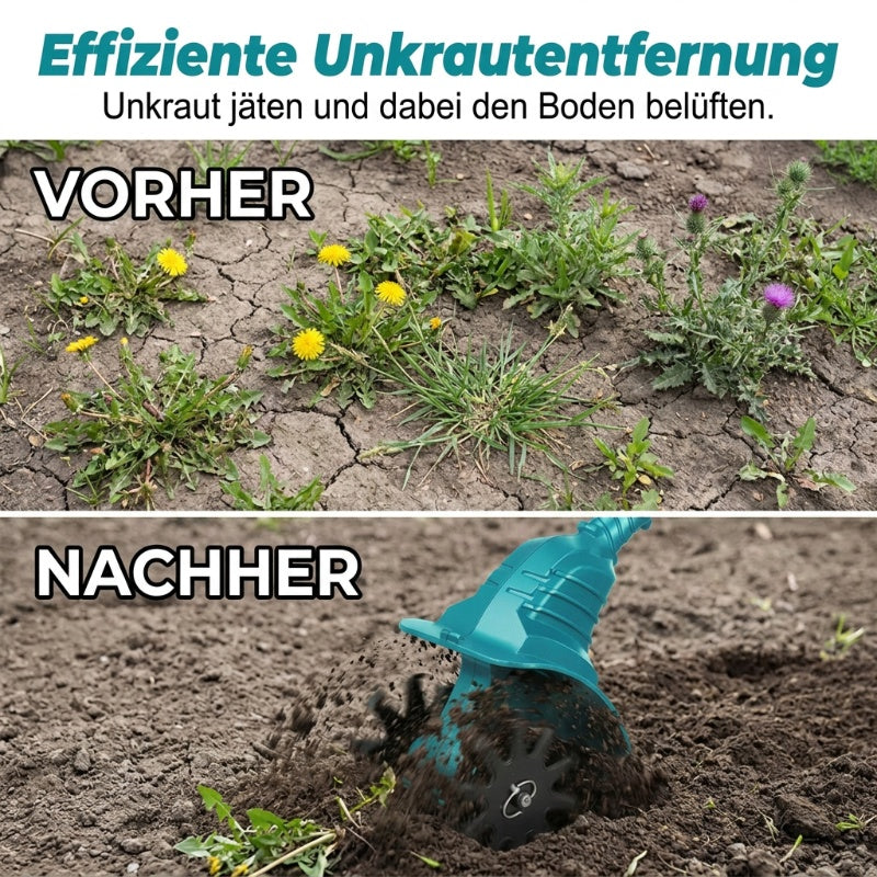 🌿50 % DE RÉDUCTION⚡ Motoculteur électrique sans fil | Ameublissement du sol ultra-puissant · Manche télescopique réglable · Grande autonomie · Lames ultra-résistantes · Jardinage facile