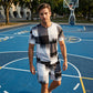 😎Ensemble abstrait moderne ✨Ensemble t-shirt et short à imprimé abstrait pour homme