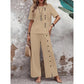 Ensemble 2 Pièces Femme : Haut Décontracté et Pantalon Large