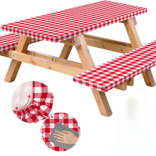 Housse imperméable pour table de pique-nique de 1,80 m - Lot de 3 pièces