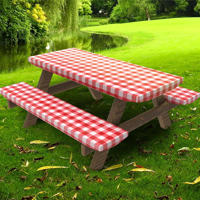 Housse imperméable pour table de pique-nique de 1,80 m - Lot de 3 pièces