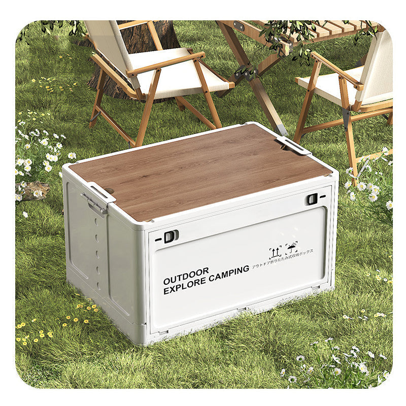 ☀️ PROMOTION D'ÉTÉ : 50 % DE RÉDUCTION 🏕️ Coffre de rangement de camping pliable 2-en-1 avec plateau de table | Triple ouverture, très spacieux, facile d'accès