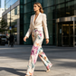 Pantalon décontracté à imprimé floral pour femme