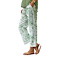 Pantalon décontracté à imprimé floral pour femme
