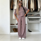 🌿💘 PROMO FLASH 50% ! Ensemble Décontracté Femme 2 Pièces – Tissu Premium Doux, Pantalon Large Confy, Silhouette Fluide, Parfait pour la Maison & le Quotidien 🏡
