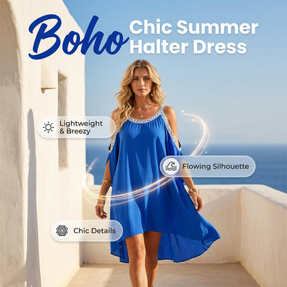 🔥Offre à durée limitée – Robe d'été à épaules dénudées pour femme