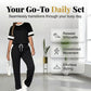 Ensemble femme confortable – haut et pantalon à taille élastique avec cordon