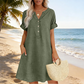 ❤️Robe Tunique Femme Décontractée à Col V avec Poches