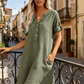 ❤️Robe Tunique Femme Décontractée à Col V avec Poches