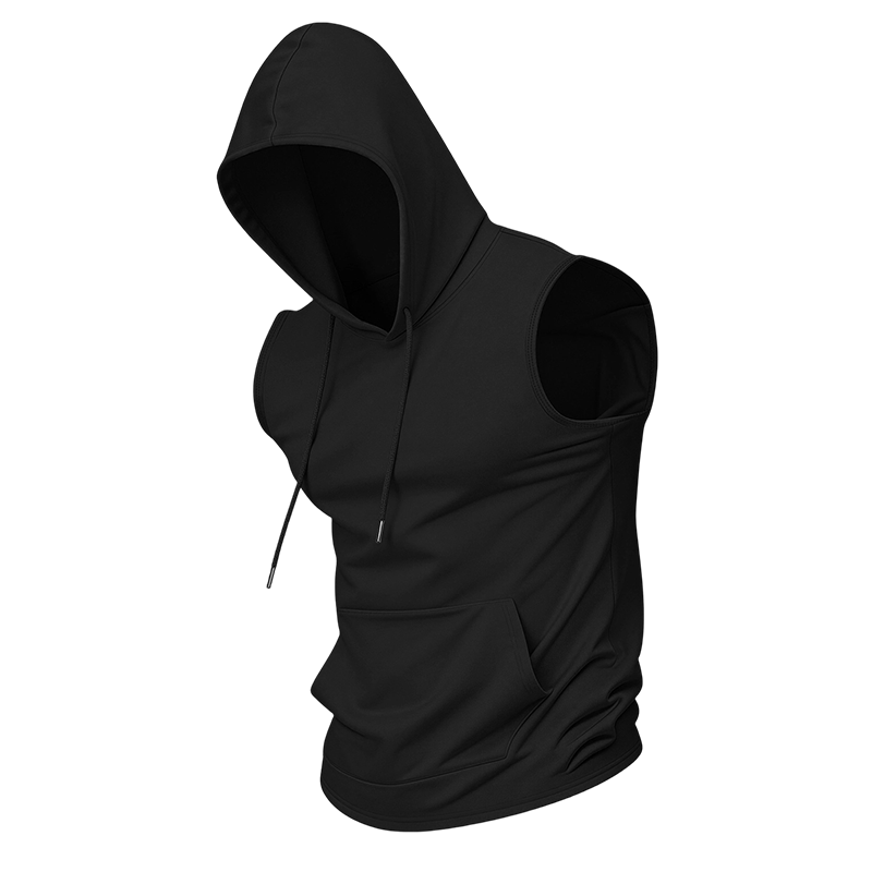 🔥 Sweat à capuche sans manches 💧 Absorbe l'humidité et évacue la transpiration · Séchage rapide et résistant aux frottements 🧢 Capuche anti-UV et coupe-vent · 🏋️ Idéal pour la musculation, la course à pied ou les loisirs