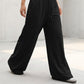Pantalon de survêtement décontracté à jambes larges pour femme, avec cordon de serrage
