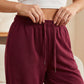 Pantalon de survêtement décontracté à jambes larges pour femme, avec cordon de serrage
