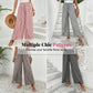Pantalon large à taille smockée et fente pour femme