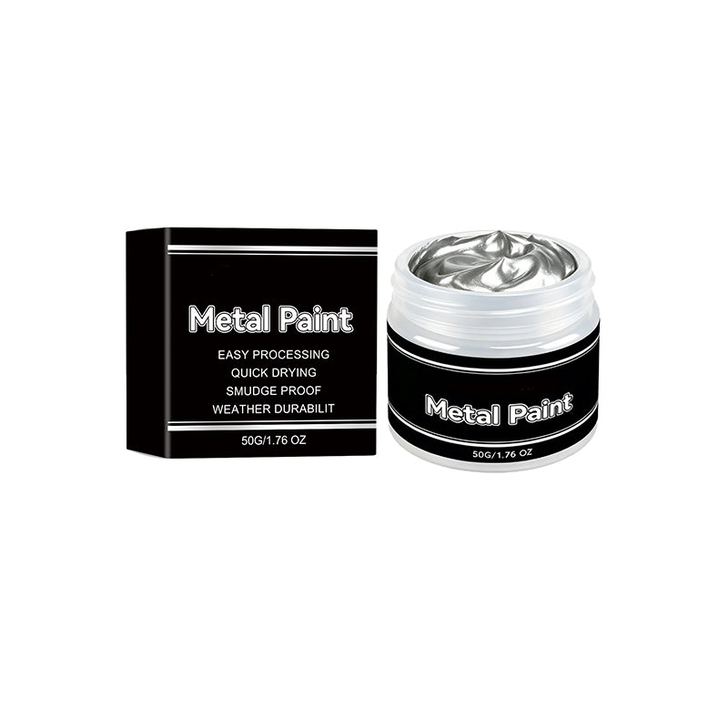 🔥 50 % DE RÉDUCTION !! 📢 Peinture métallisée argentée à séchage rapide | Résistante à la décoloration, à l'écaillage et aux fissures ✨