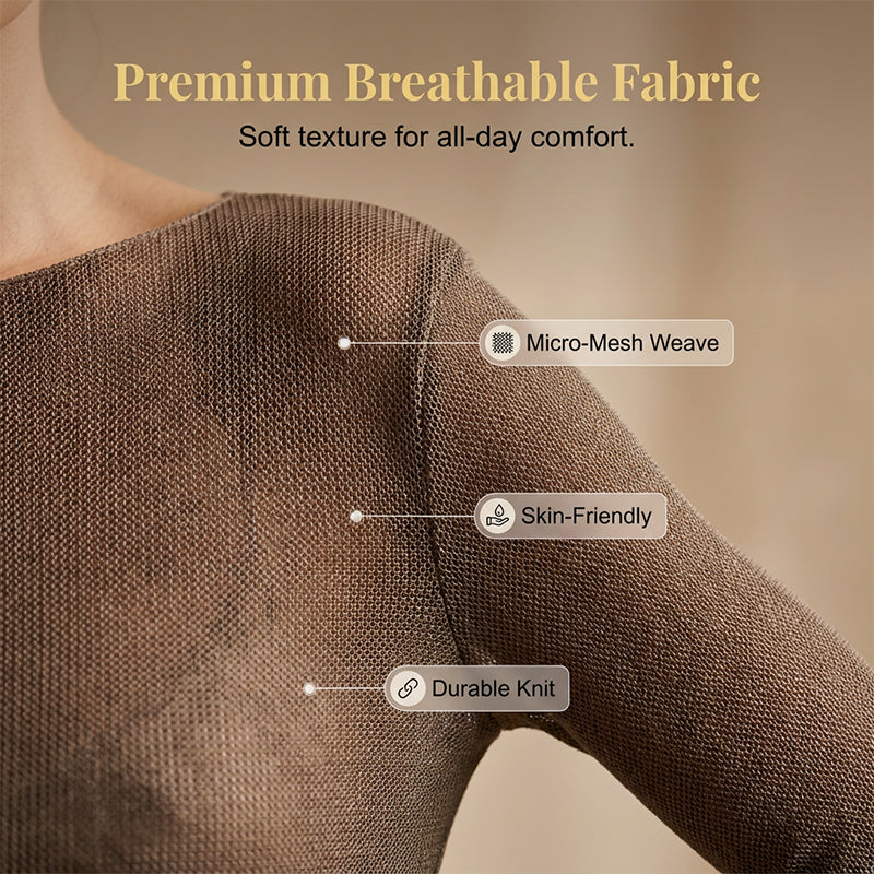 🥇 Nouveauté – 49 % DE RÉDUCTION ! 🌊 Top féminin transparent à manches longues et encolure bateau