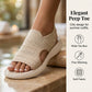 Sandales à plateforme en tricot respirant pour femme
