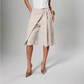 Jupe-culotte chic à nouer sur le devant et à jambes larges pour femme