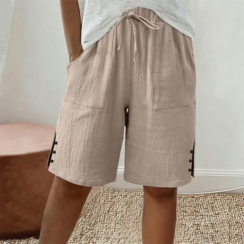 👖 Short d'été avec boutons sur le côté – Stylé, aéré & confortable pour les jours chauds !