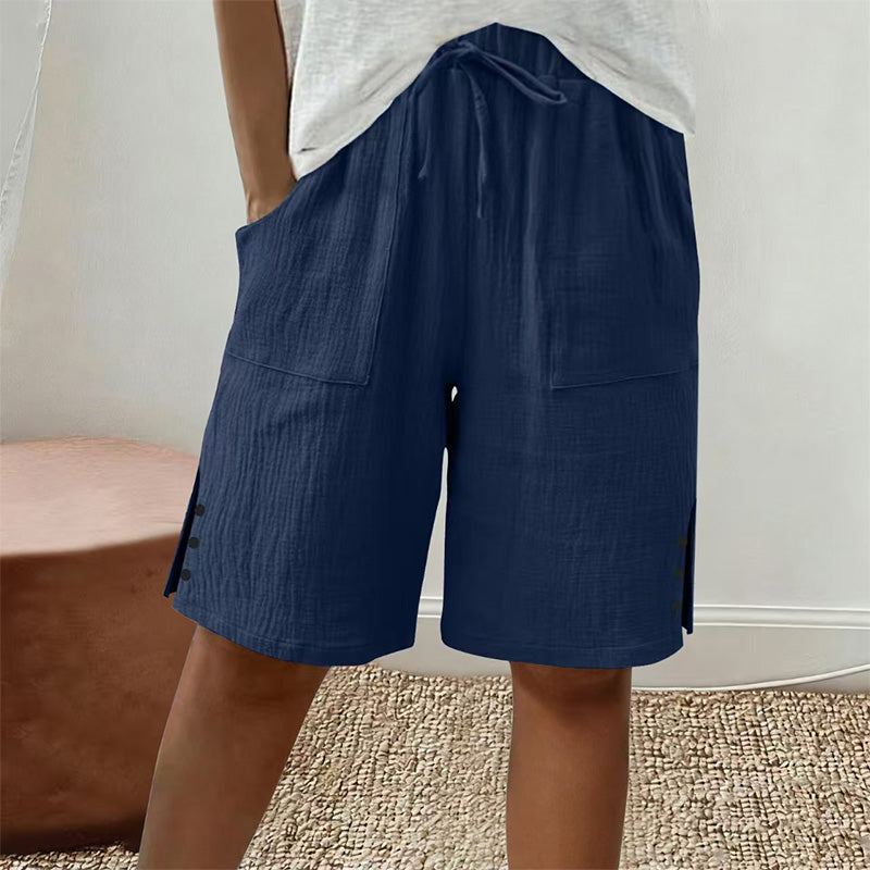 👖 Short d'été avec boutons sur le côté – Stylé, aéré & confortable pour les jours chauds !