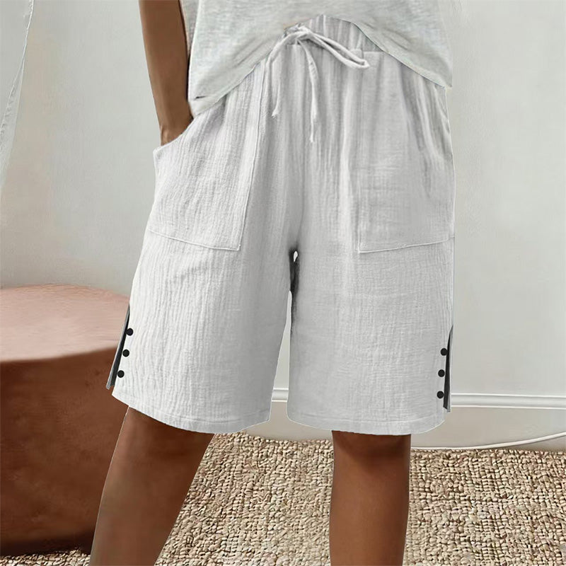 👖 Short d'été avec boutons sur le côté – Stylé, aéré & confortable pour les jours chauds !