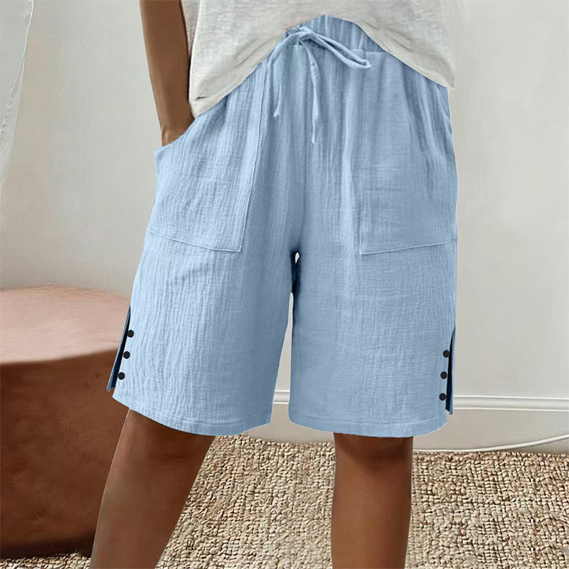 👖 Short d'été avec boutons sur le côté – Stylé, aéré & confortable pour les jours chauds !