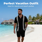 Ensemble 2 pièces pour homme : chemise décontractée et short