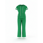 Ensemble pour femme composé d'un sweat à capuche à manches courtes rayé et d'un pantalon à jambes larges