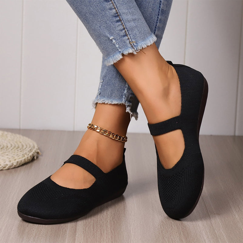 🌸🦢 OFFRE LIMITÉE 50% DE RÉDUCTION! Élégantes Ballerines en Tricot – Tige Respirante, Doublure Douce, Modèle Enfilage Facile – Mignonnes et Polyvalentes avec Robes, Jeans ou Shorts – Votre Nouvelle Préférée pour les Jours Chauds ☀️👗🧺