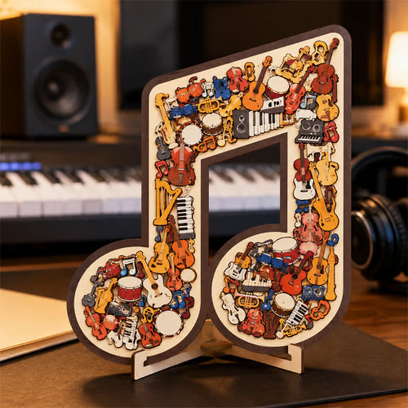 🎶 50% DE RÉDUCTION !! 🧩 Puzzle en Bois en Forme de Note de Musique