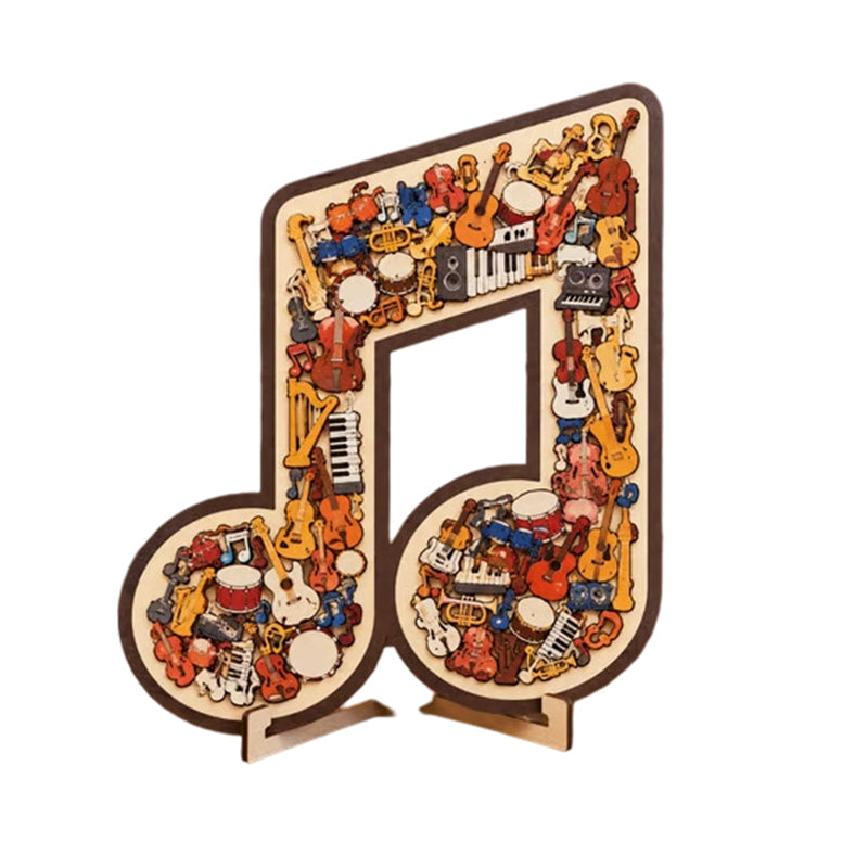 🎶 50% DE RÉDUCTION !! 🧩 Puzzle en Bois en Forme de Note de Musique