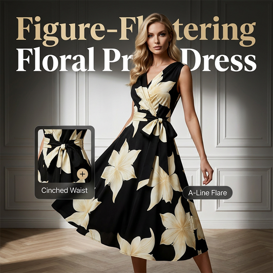👗 50% DE RÉDUCTION 🌸 Robe sans manches à imprimé floral pour femme – Fluide, légère & coupe évasée – Parfaite pour l’été, la plage ou les journées décontractées – romantique et facile à porter ☀️